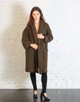 Capote Coat in Olive by Lauren Manoogian
