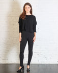Crop Boxy Pullover in Black by Serien°umerica