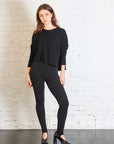Stirrup Legging in Black Melange by Lauren Manoogian
