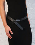 Horizontal Belt in Black/Silver by Johnny Farah