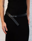 Horizontal Belt in Black/Silver by Johnny Farah