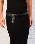 M-Belt in Black/Silver by Johnny Farah