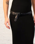 M-Belt in Black/Silver by Johnny Farah