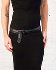 M-Belt in Black/Silver by Johnny Farah