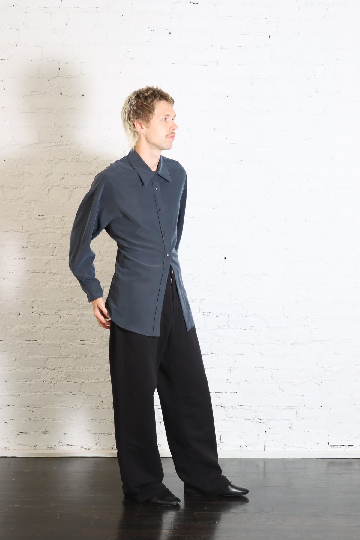Soft Fluid Blouse in Notte by Alysi