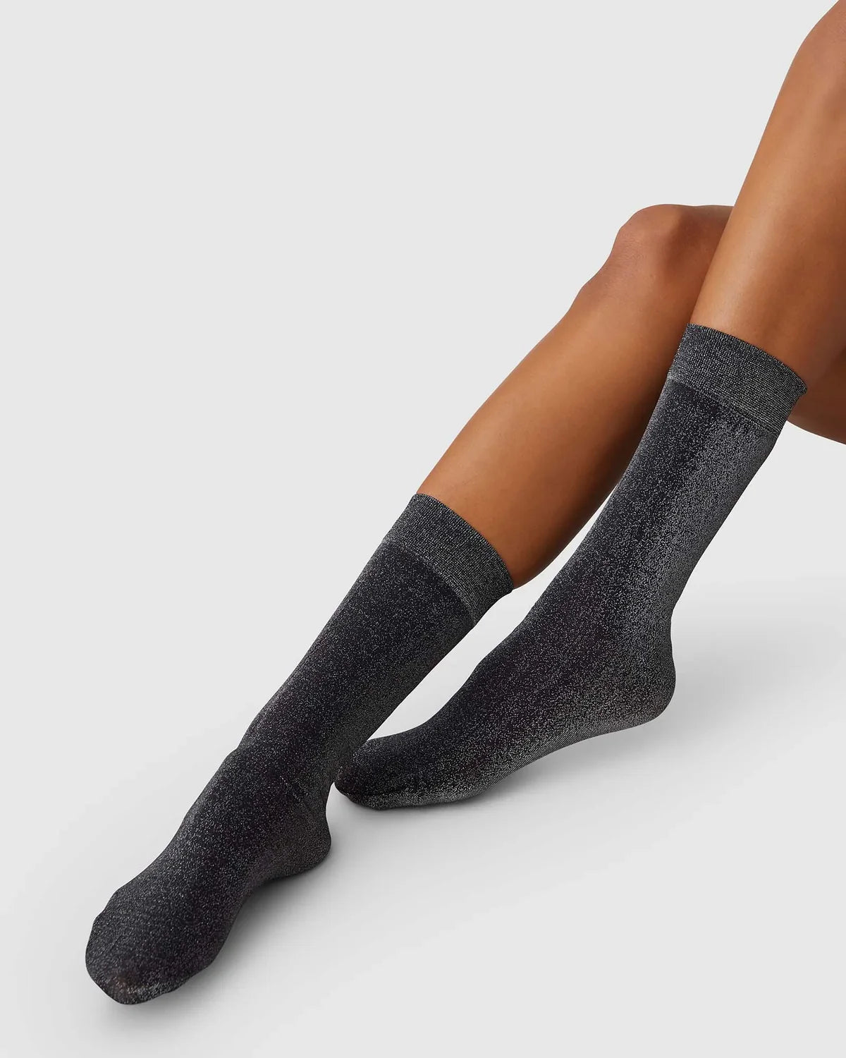Ines Shimmery Socks in Black by Swedish Stockings-Swedish Stockings-Idlewild-Cincinnati
