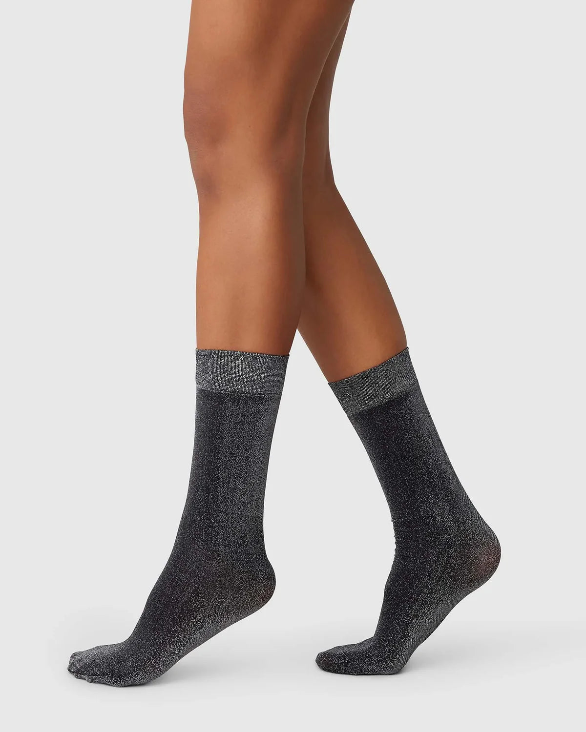 Ines Shimmery Socks in Black by Swedish Stockings-Swedish Stockings-Idlewild-Cincinnati