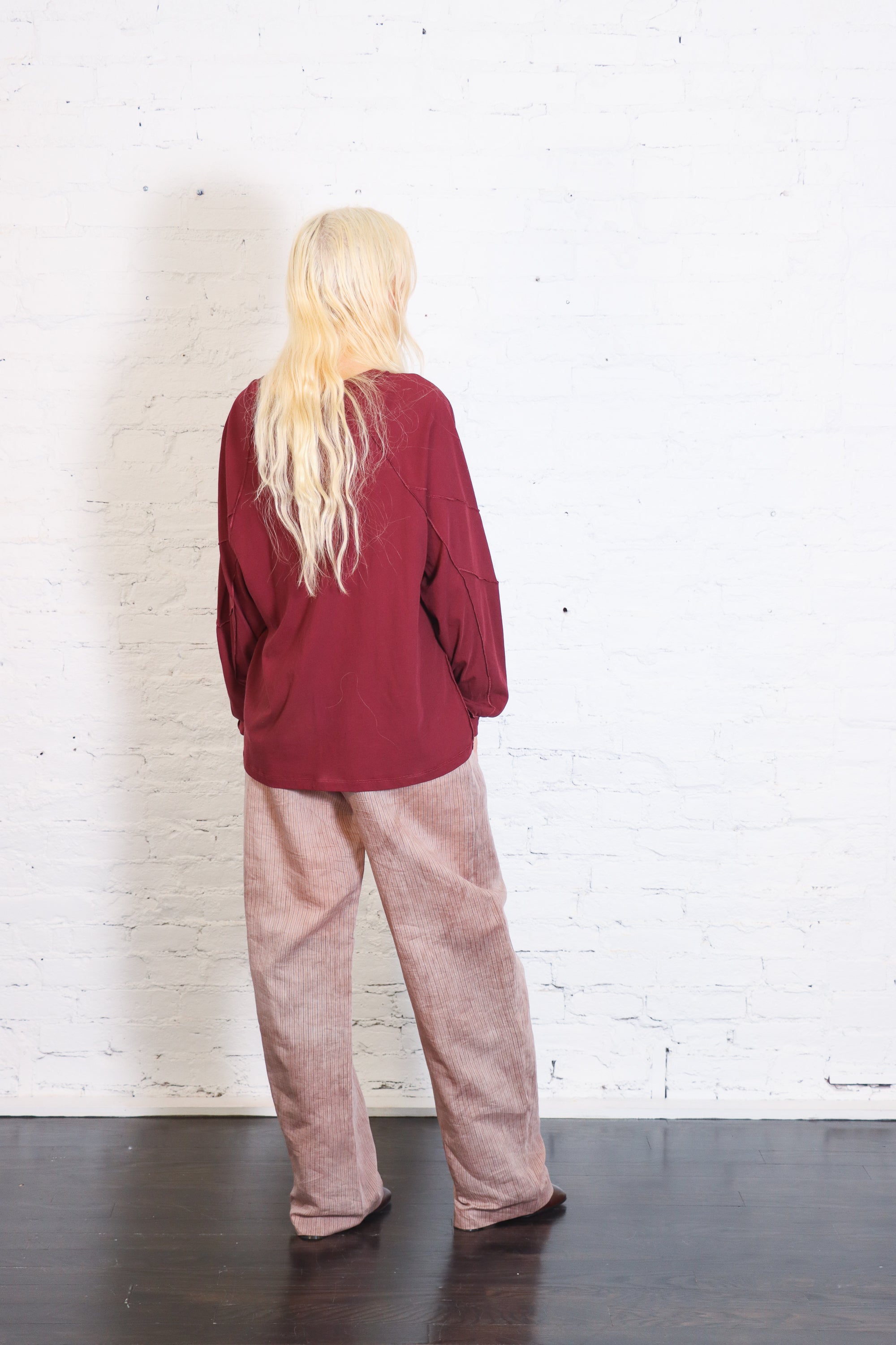 Inside Out L/S Raglan Top in Bordeaux by 6397-6397-Idlewild-Cincinnati