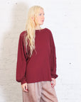 Inside Out L/S Raglan Top in Bordeaux by 6397-6397-Idlewild-Cincinnati