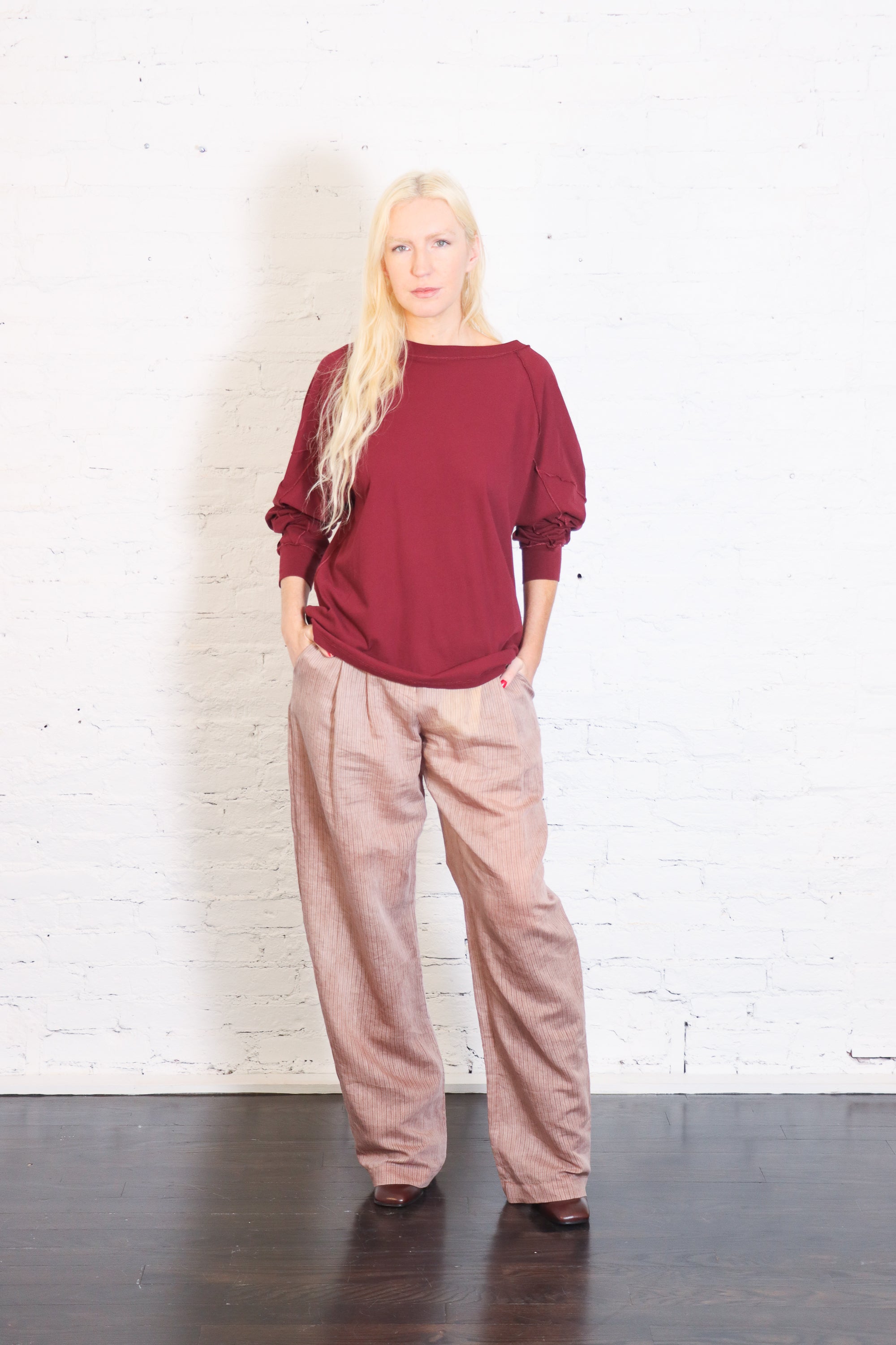Inside Out L/S Raglan Top in Bordeaux by 6397-6397-Idlewild-Cincinnati
