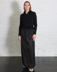 Italian Sporty Nylon Maxi Anorak Skirt in Black by Tibi-Bottoms-Tibi-Idlewild