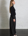 Italian Sporty Nylon Maxi Anorak Skirt in Black by Tibi-Bottoms-Tibi-Idlewild