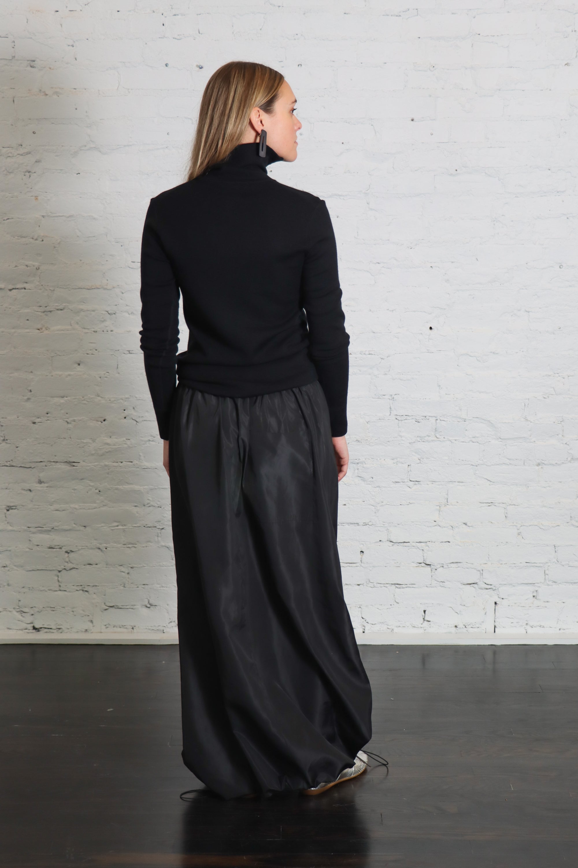 Italian Sporty Nylon Maxi Anorak Skirt in Black by Tibi-Tibi-Idlewild-Cincinnati