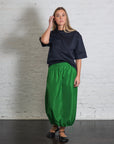 Italian Sporty Nylon Midi Anorak Skirt in Green by Tibi-Tibi-Idlewild-Cincinnati