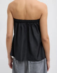 Italian Sporty Nylon Strapless Top in Black by Tibi-Tibi-Idlewild