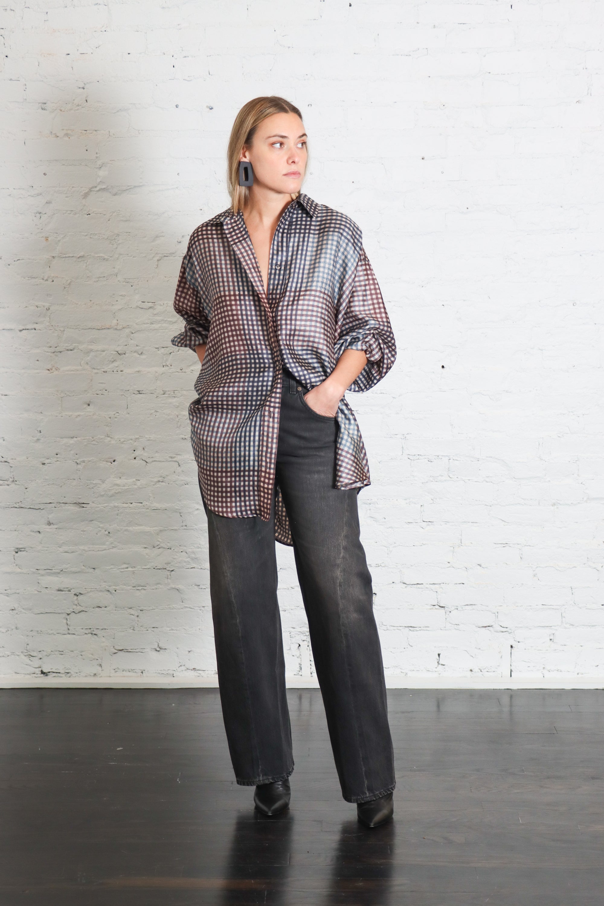 Ivins Shirt in Juniper by Rachel Comey-Tops-Rachel Comey-Idlewild
