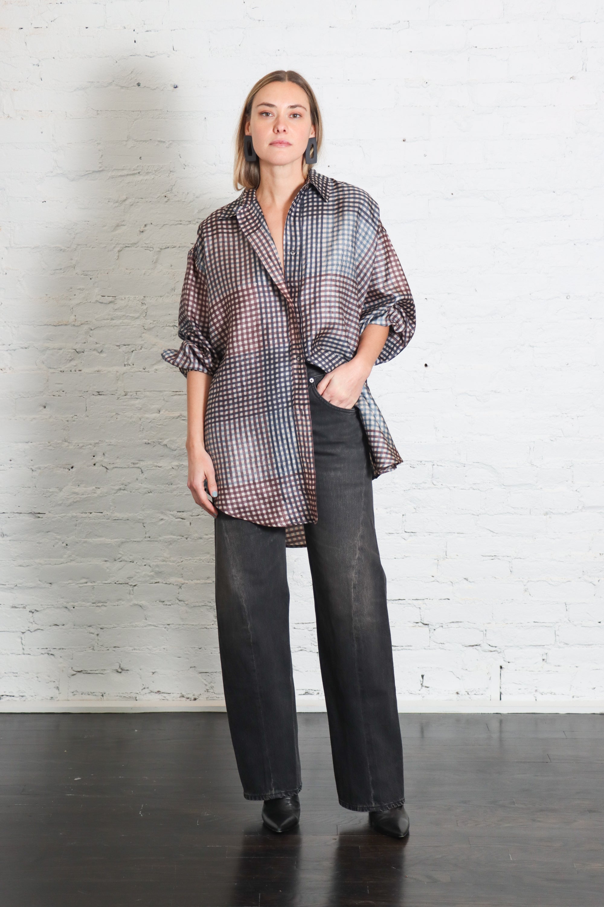 Ivins Shirt in Juniper by Rachel Comey-Tops-Rachel Comey-Idlewild
