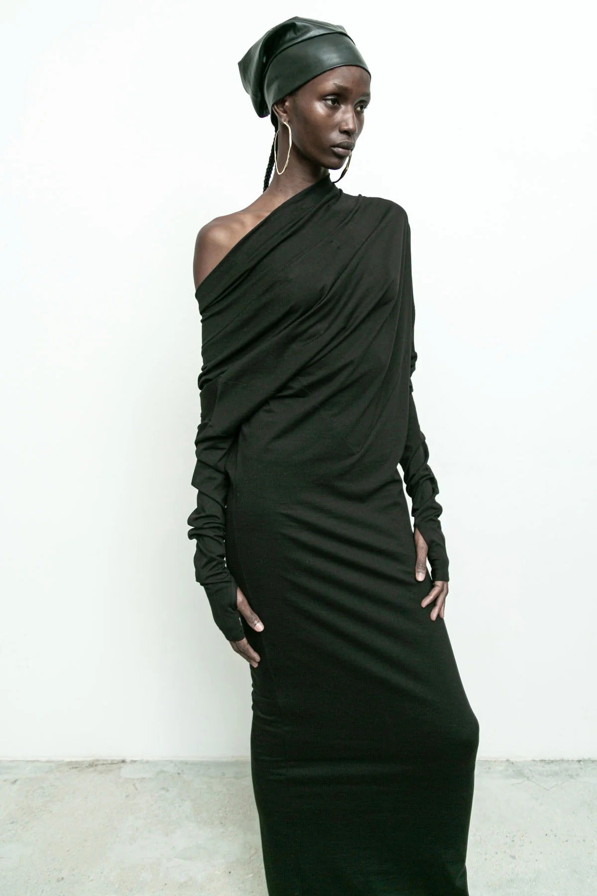 Jehan Dress in Black by Nicholas K-Dresses-Nicholas K-Idlewild