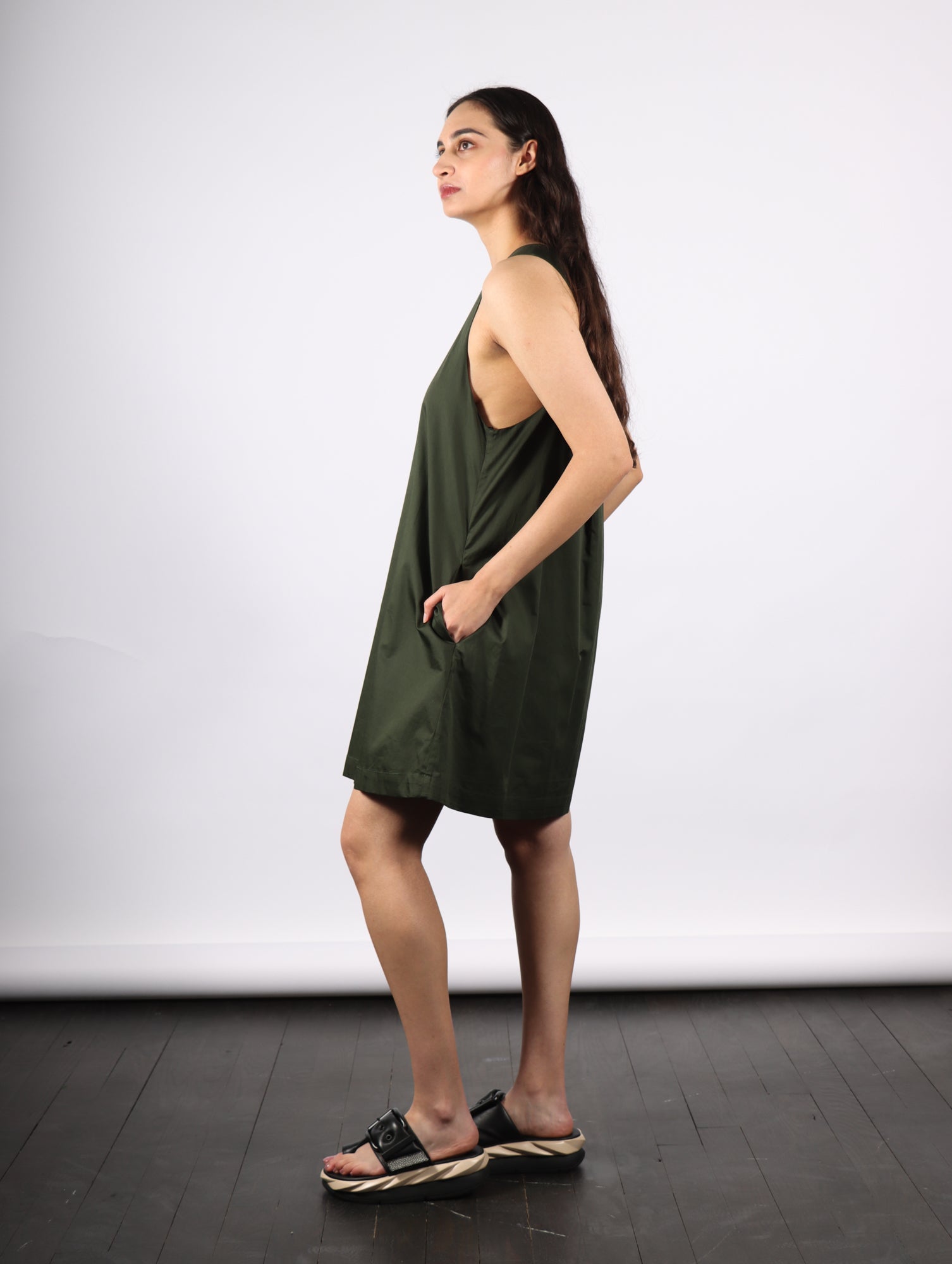 Joe Mini Dress in Forest Green by Shwetambari-Shwetambari-Idlewild