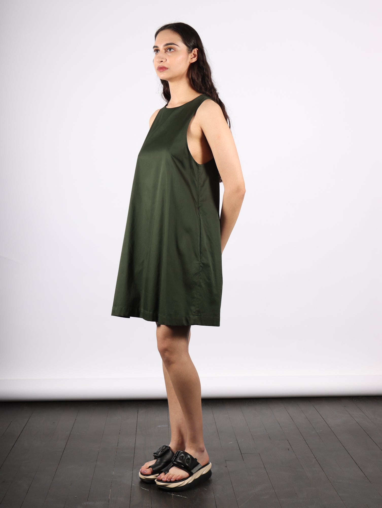 Joe Mini Dress in Forest Green by Shwetambari-Shwetambari-Idlewild