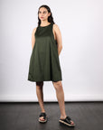 Joe Mini Dress in Forest Green by Shwetambari-Shwetambari-Idlewild