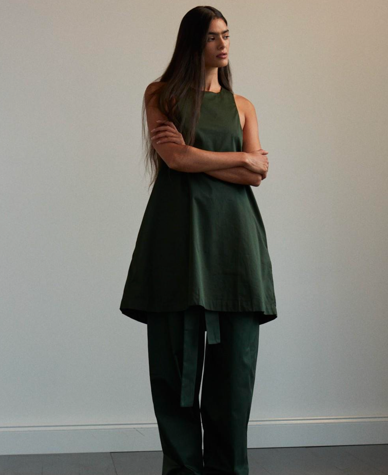 Joe Mini Dress in Forest Green by Shwetambari-Shwetambari-Idlewild