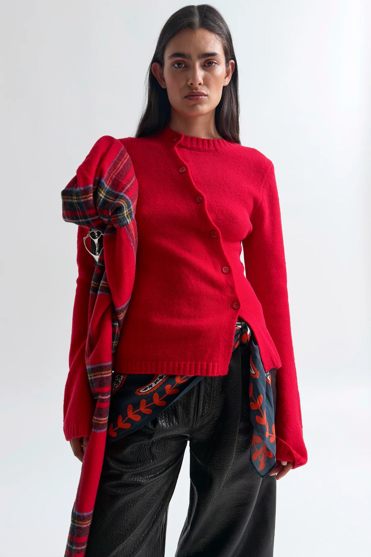 Judia Fluffy Sweater in Retro Red by Rodebjer-Rodebjer-Idlewild-Cincinnati