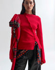Judia Fluffy Sweater in Retro Red by Rodebjer-Rodebjer-Idlewild-Cincinnati