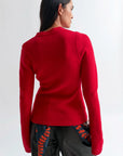 Judia Fluffy Sweater in Retro Red by Rodebjer-Rodebjer-Idlewild-Cincinnati