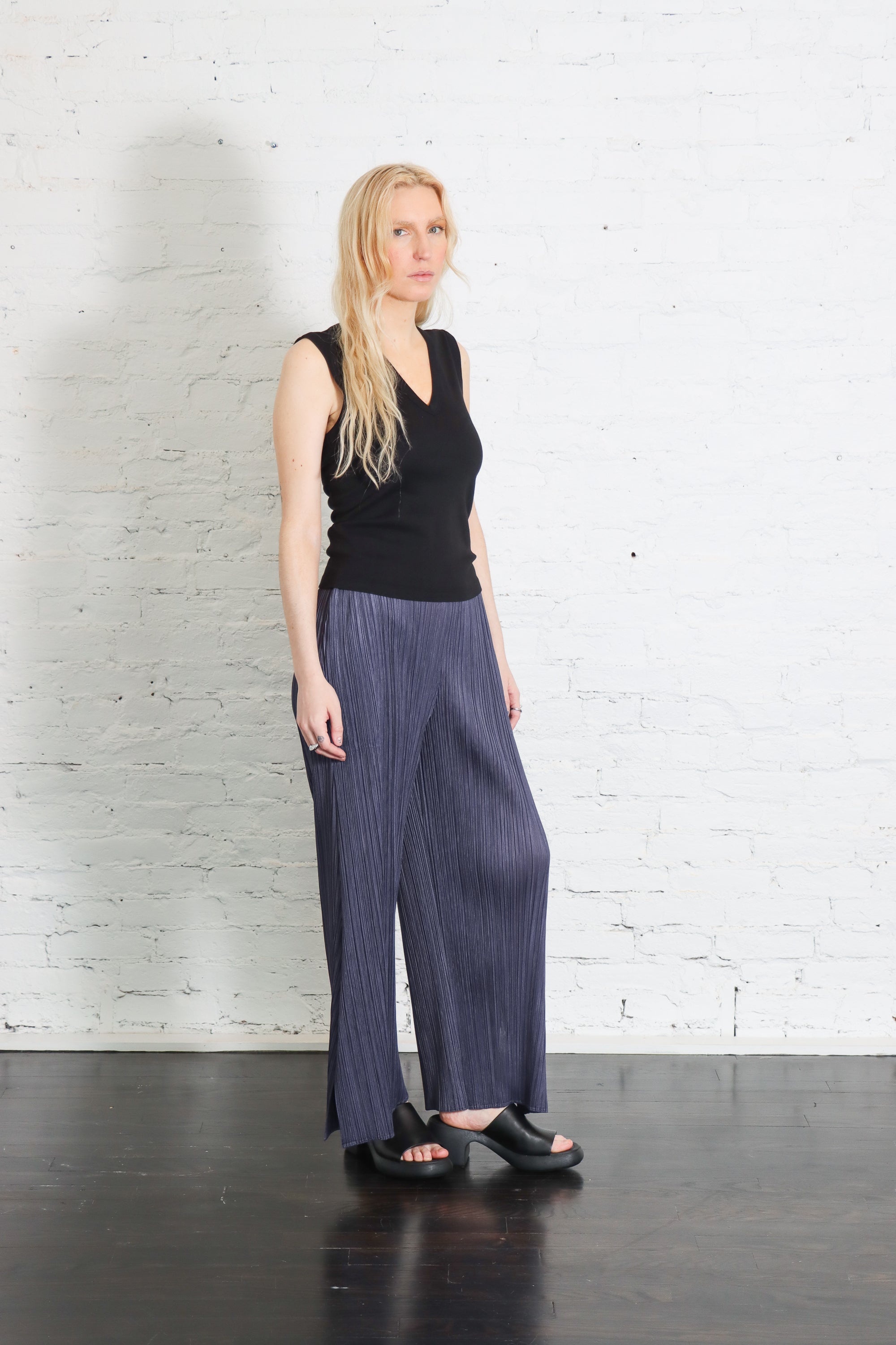 July Monthly Colors Pant in Dark Gray by Pleats Please Issey Miyake-Pleats Please Issey Miyake-Idlewild-Cincinnati