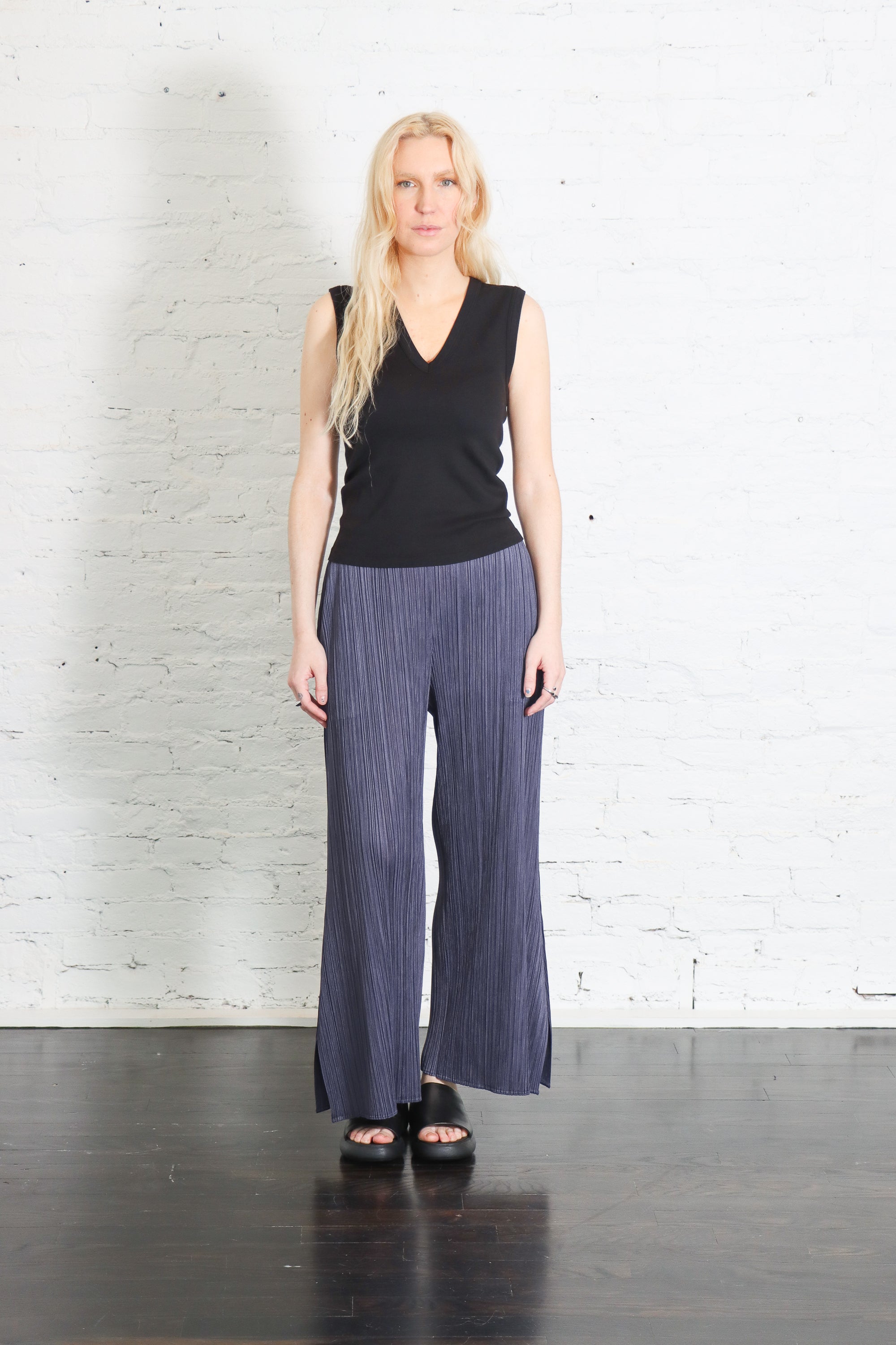 July Monthly Colors Pant in Dark Gray by Pleats Please Issey Miyake-Pleats Please Issey Miyake-Idlewild-Cincinnati