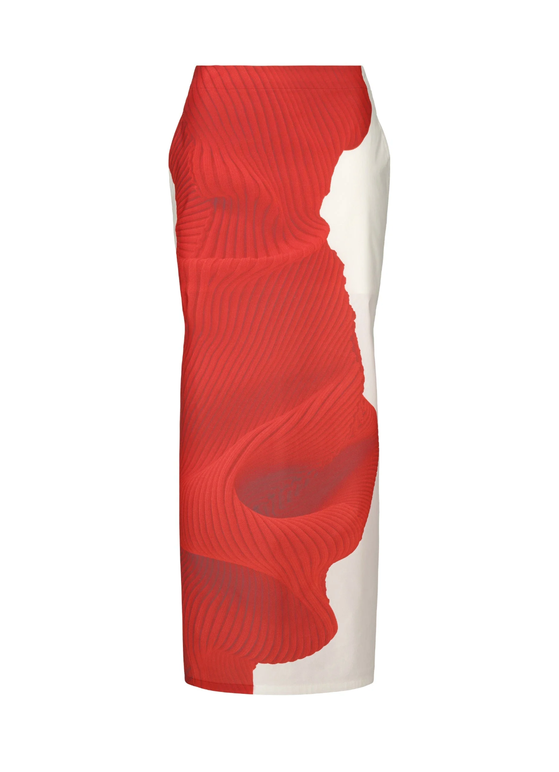 Knit (as Represented) Skirt in Red by Issey Miyake-Issey Miyake-Idlewild-Cincinnati