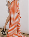 Knitted Fitted Maxi Skirt in Red by A.W.A.K.E. Mode-A.W.A.K.E. Mode-Idlewild-Cincinnati