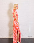 Knitted Fitted Maxi Skirt in Red by A.W.A.K.E. Mode-A.W.A.K.E. Mode-Idlewild-Cincinnati