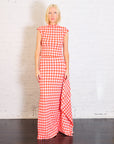 Knitted Fitted Maxi Skirt in Red by A.W.A.K.E. Mode-A.W.A.K.E. Mode-Idlewild-Cincinnati