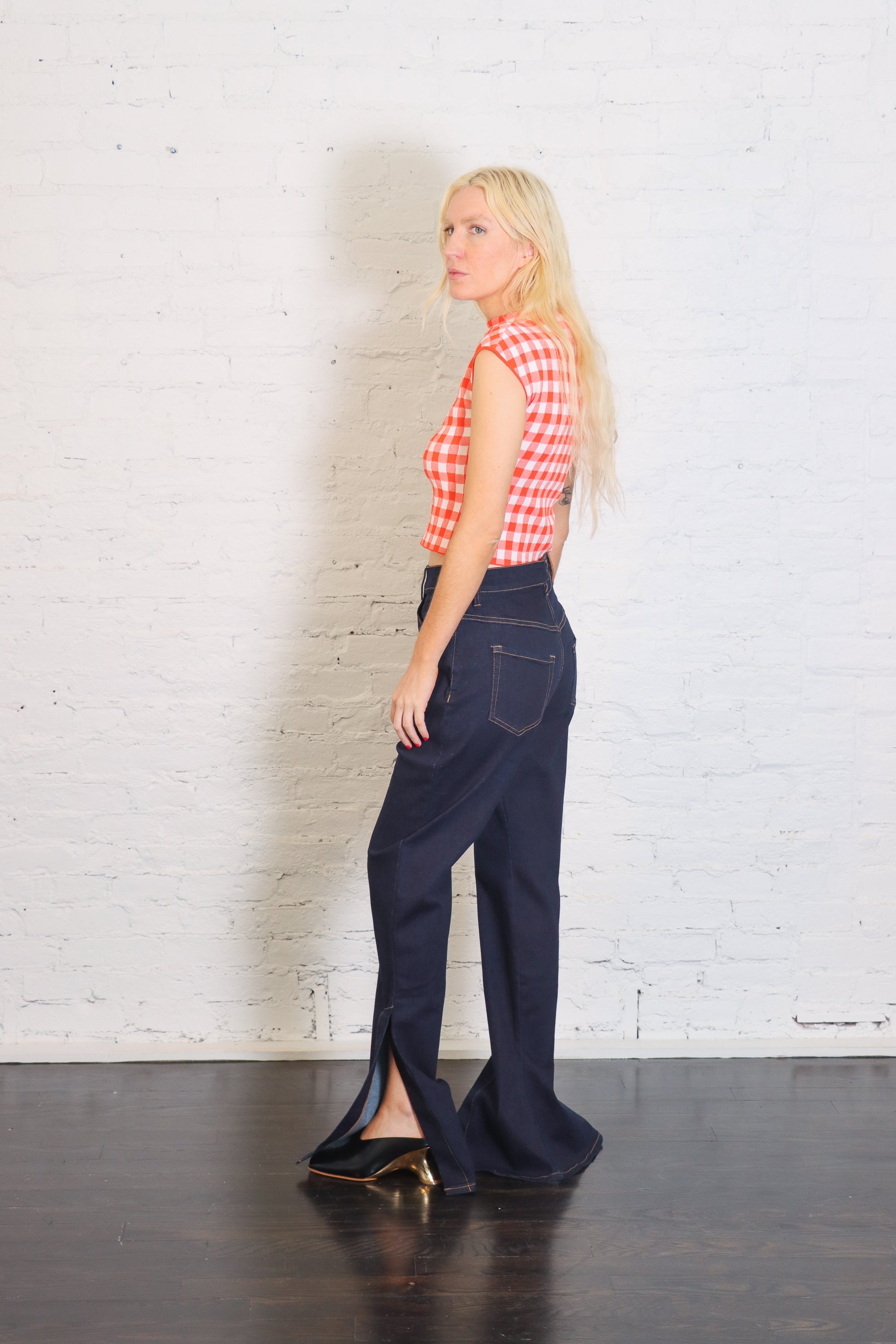 Knitted Sleeveless Top in Red by A.W.A.K.E. Mode-A.W.A.K.E. Mode-Idlewild-Cincinnati