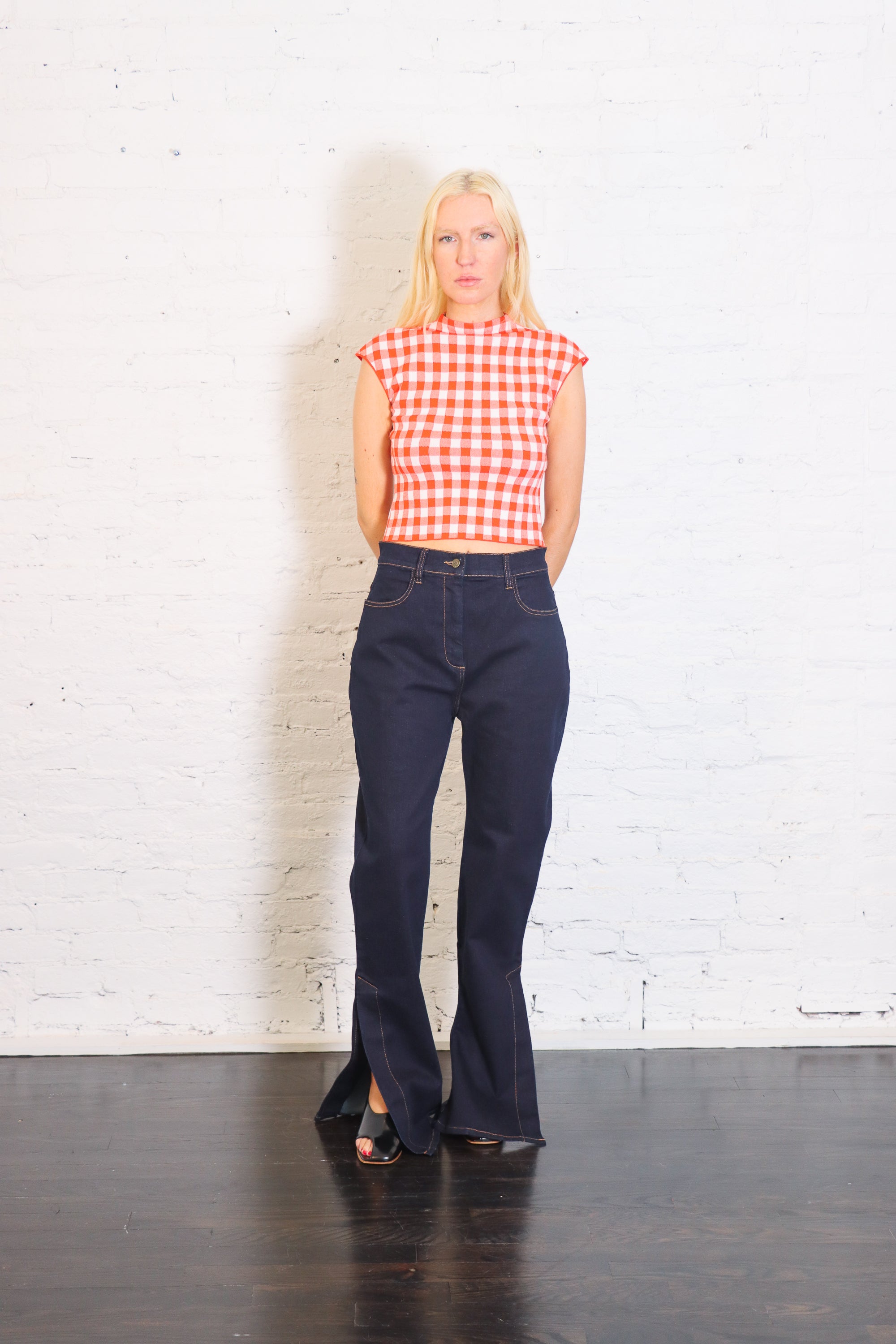 Knitted Sleeveless Top in Red by A.W.A.K.E. Mode-A.W.A.K.E. Mode-Idlewild-Cincinnati