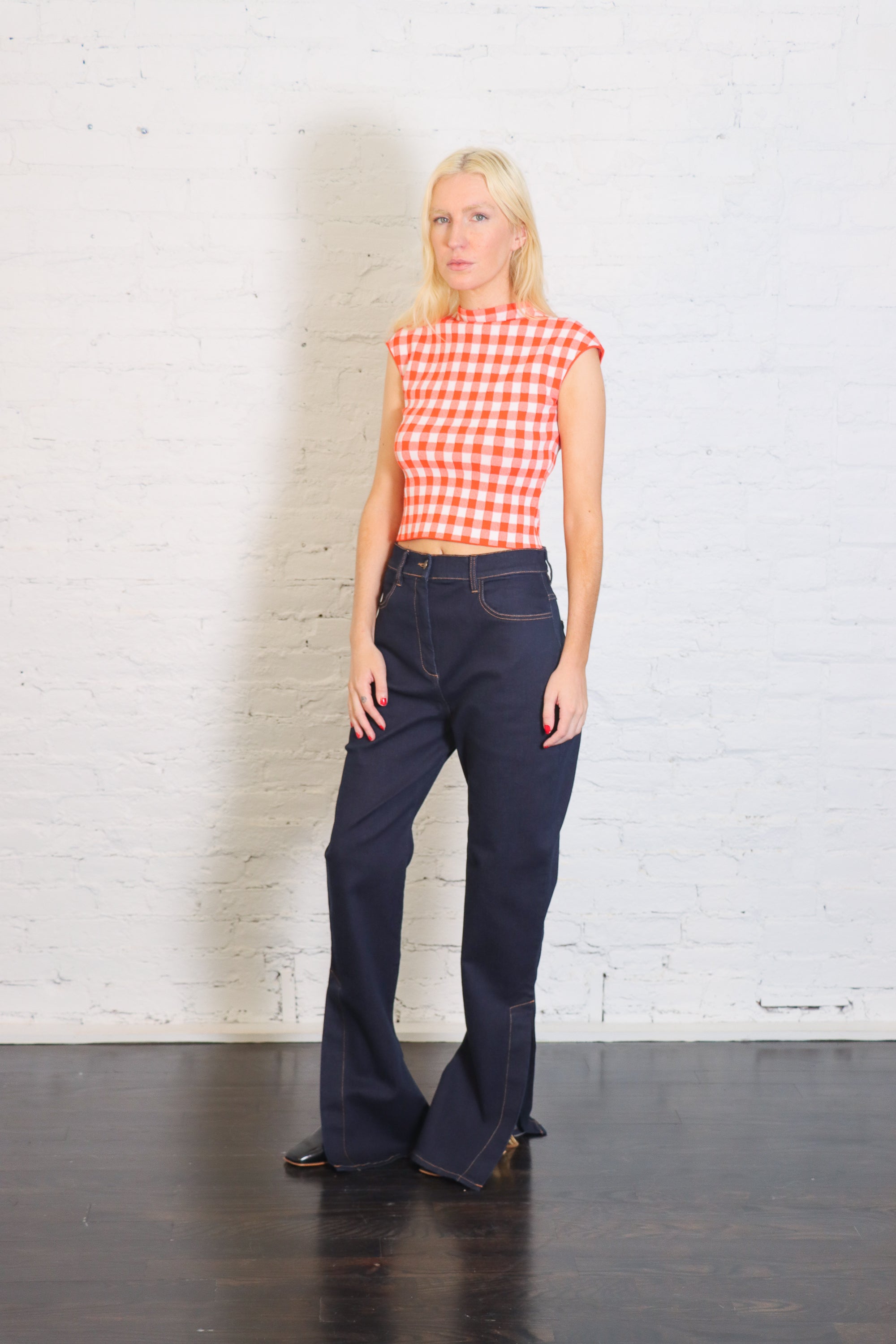 Knitted Sleeveless Top in Red by A.W.A.K.E. Mode-A.W.A.K.E. Mode-Idlewild-Cincinnati