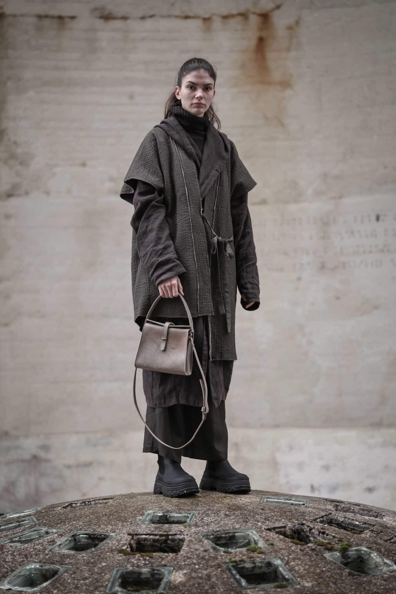 Kutija Bag in Brown by Miranda Kaloudis-Bags-MDK-Idlewild