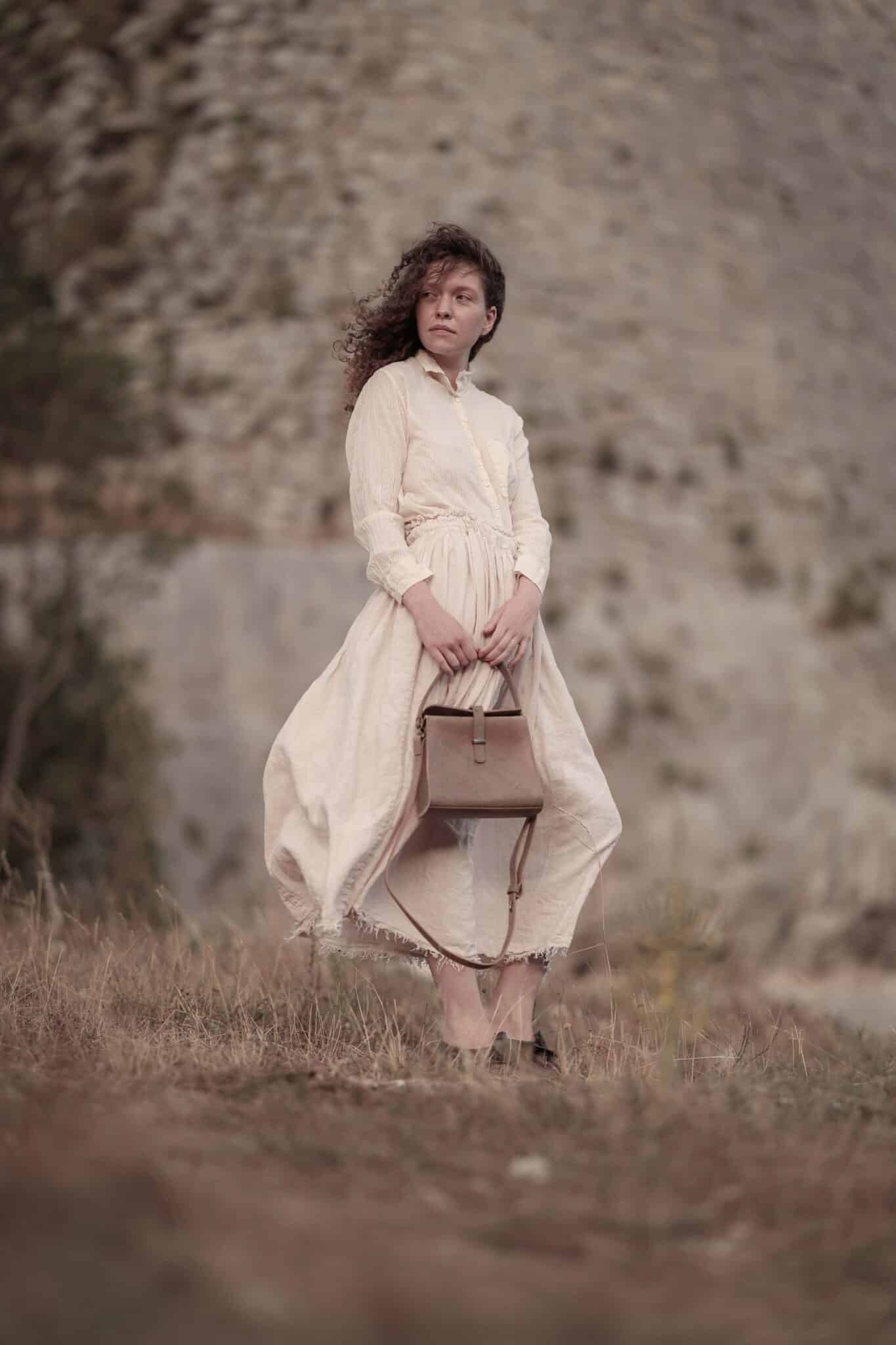 Kutija Bag in Brown by Miranda Kaloudis-Bags-MDK-Idlewild