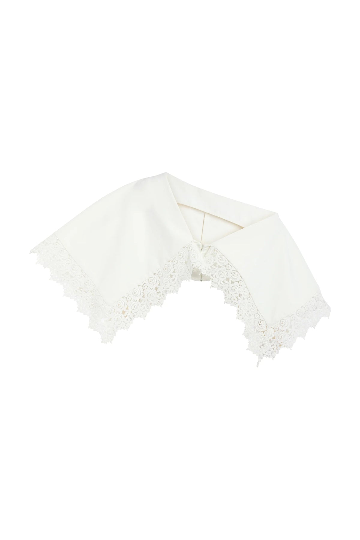 Lace Trimmed Big Collar Top in Off White by A.W.A.K.E. Mode-A.W.A.K.E. Mode-Idlewild-Cincinnati