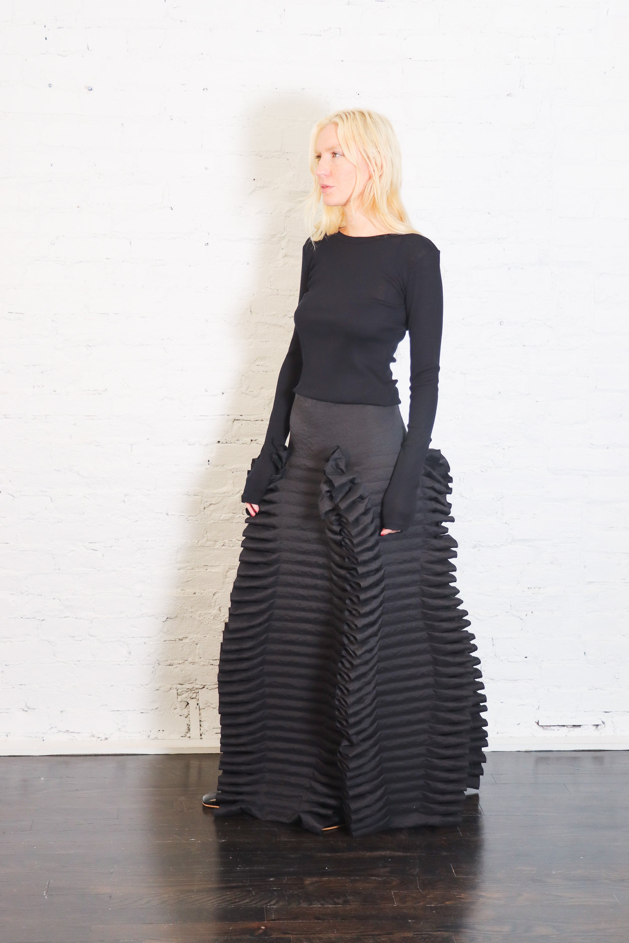 Laminary Skirt in Black by A.W.A.K.E. Mode-A.W.A.K.E. Mode-Idlewild-Cincinnati