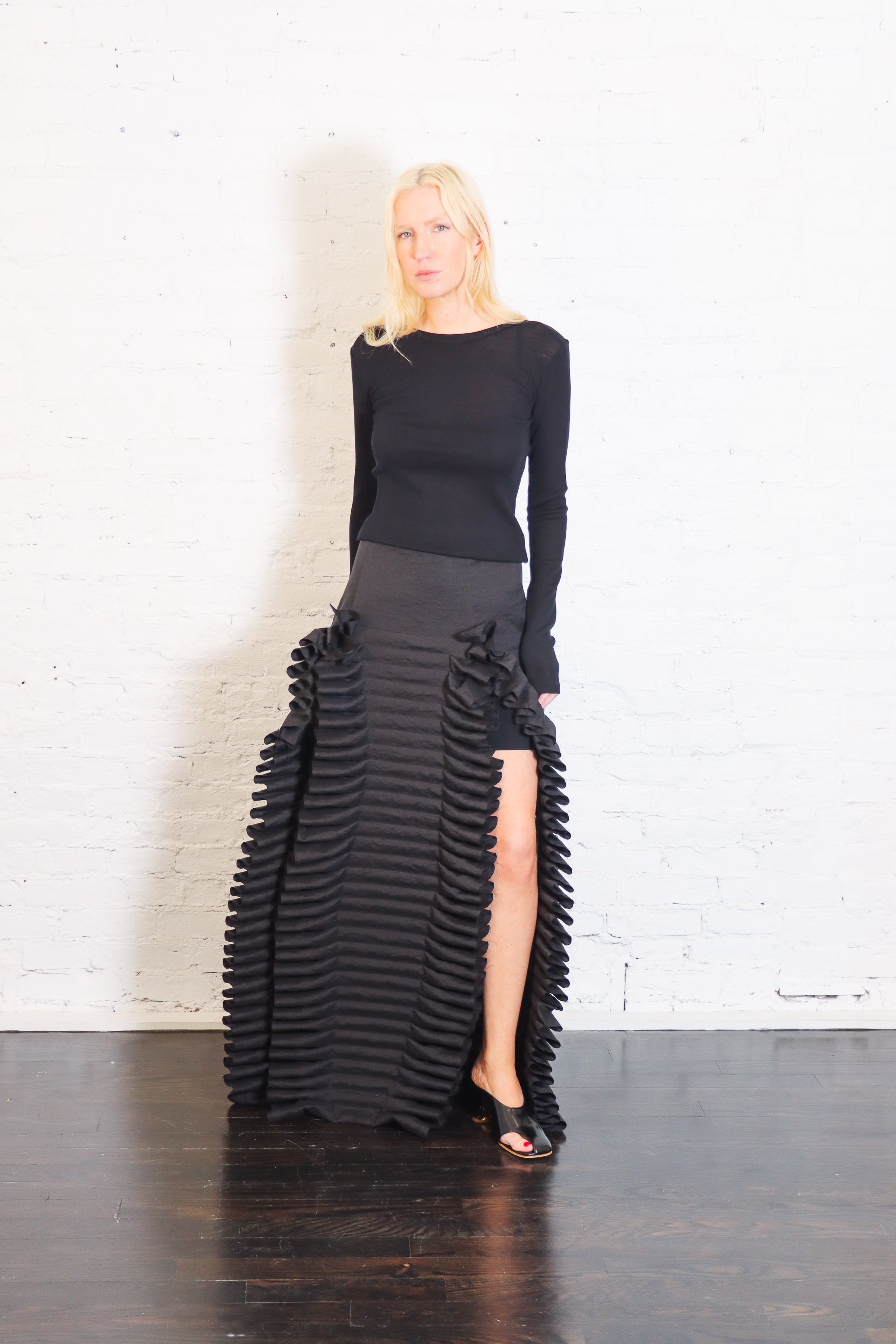 Laminary Skirt in Black by A.W.A.K.E. Mode-A.W.A.K.E. Mode-Idlewild-Cincinnati