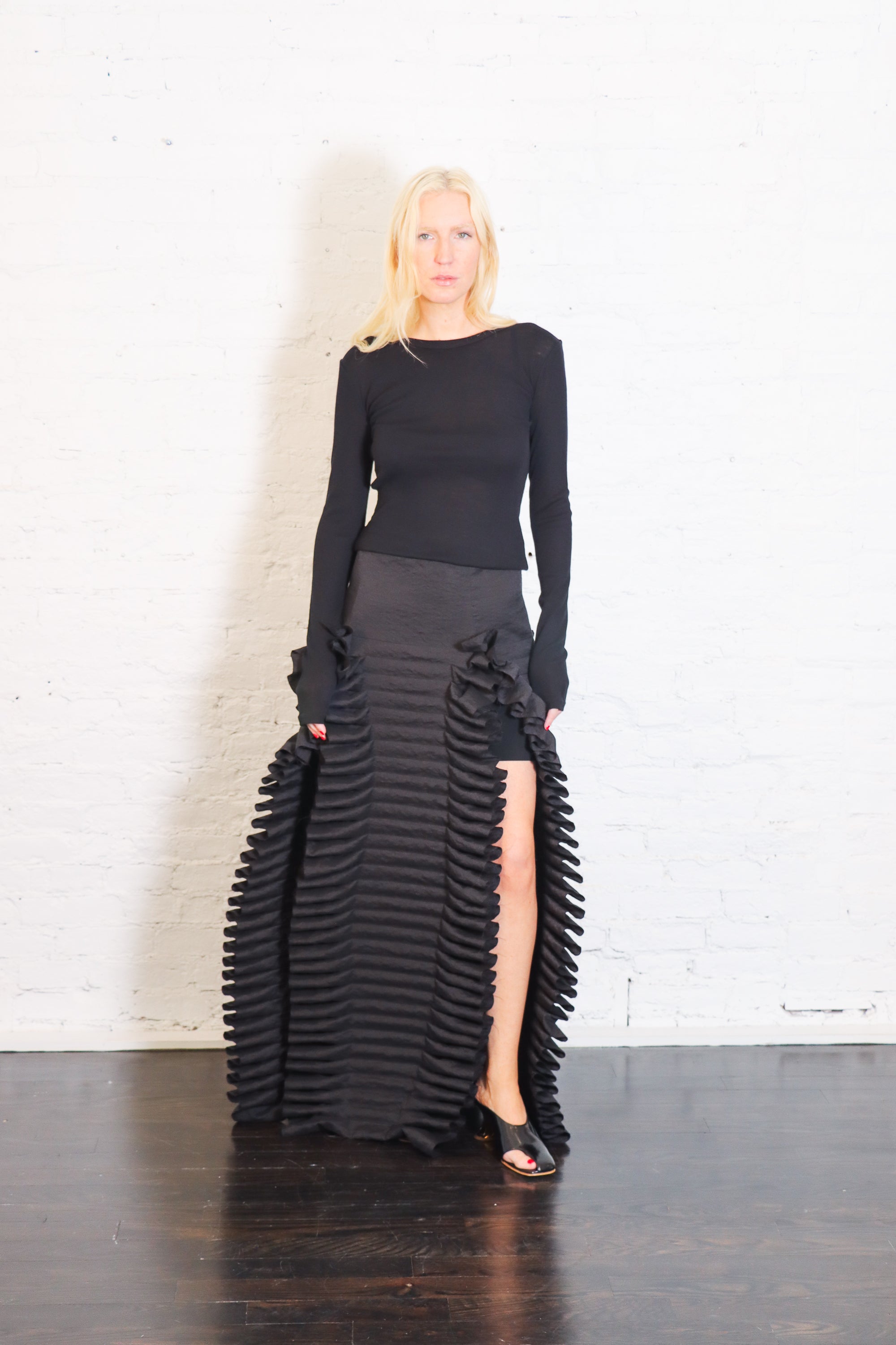 Laminary Skirt in Black by A.W.A.K.E. Mode-A.W.A.K.E. Mode-Idlewild-Cincinnati