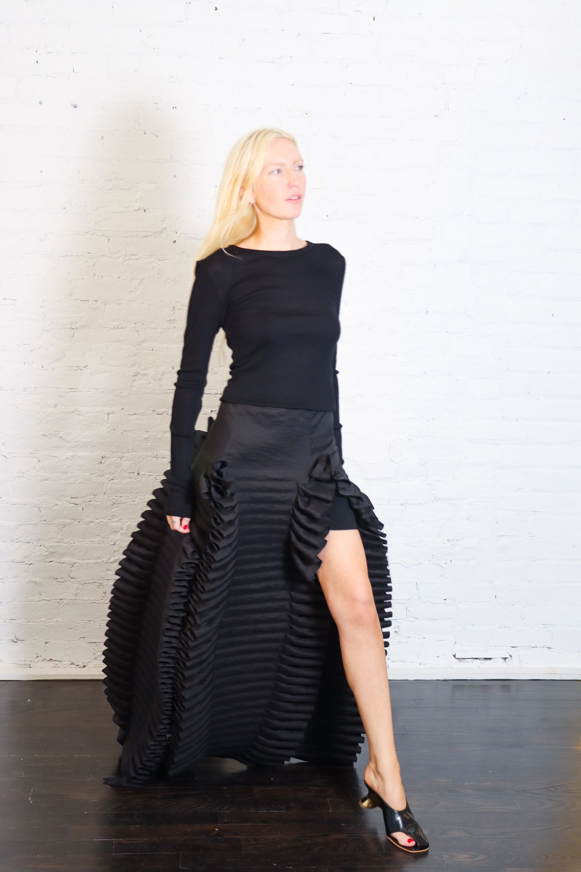 Laminary Skirt in Black by A.W.A.K.E. Mode-A.W.A.K.E. Mode-Idlewild-Cincinnati