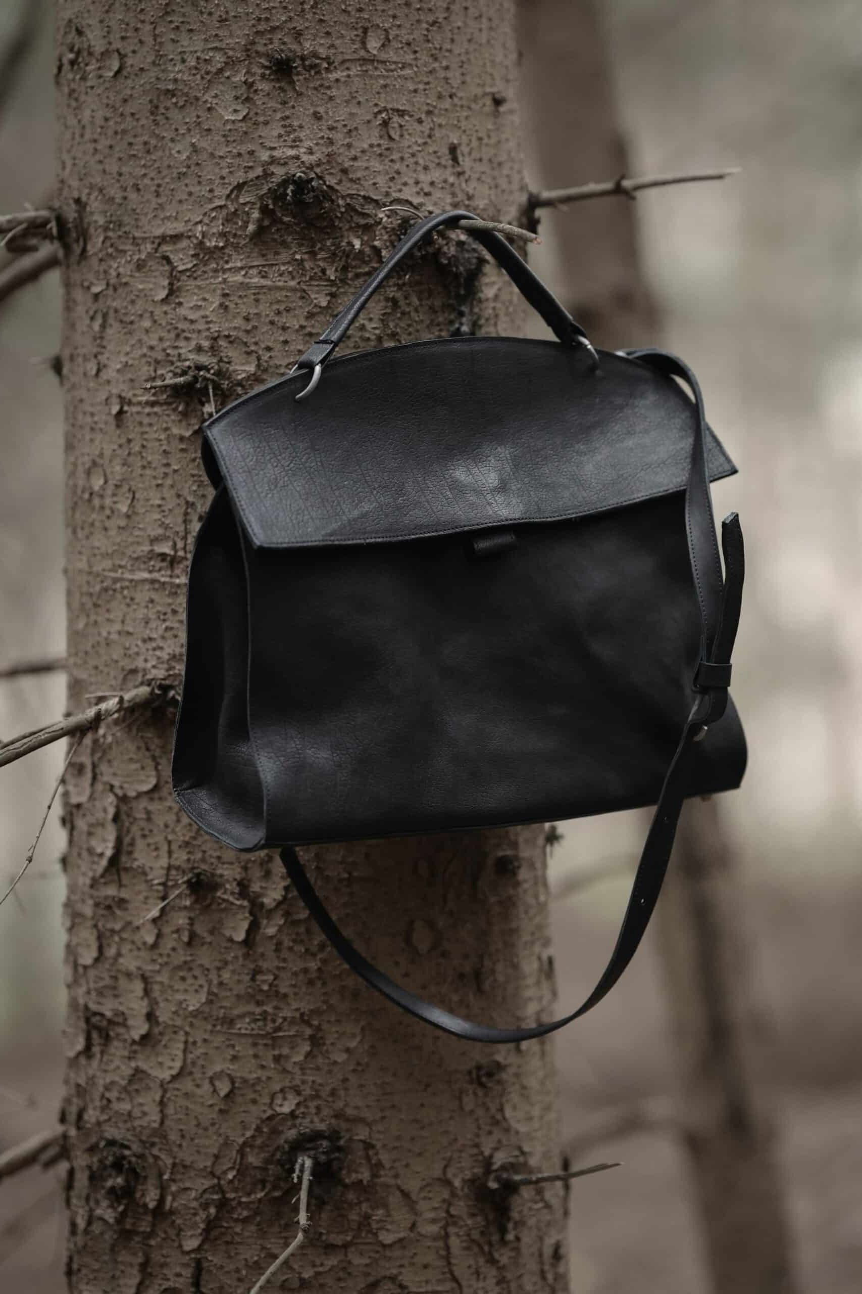 Large Archaic Bag in Black by Miranda Kaloudis-Bags-MDK-Idlewild