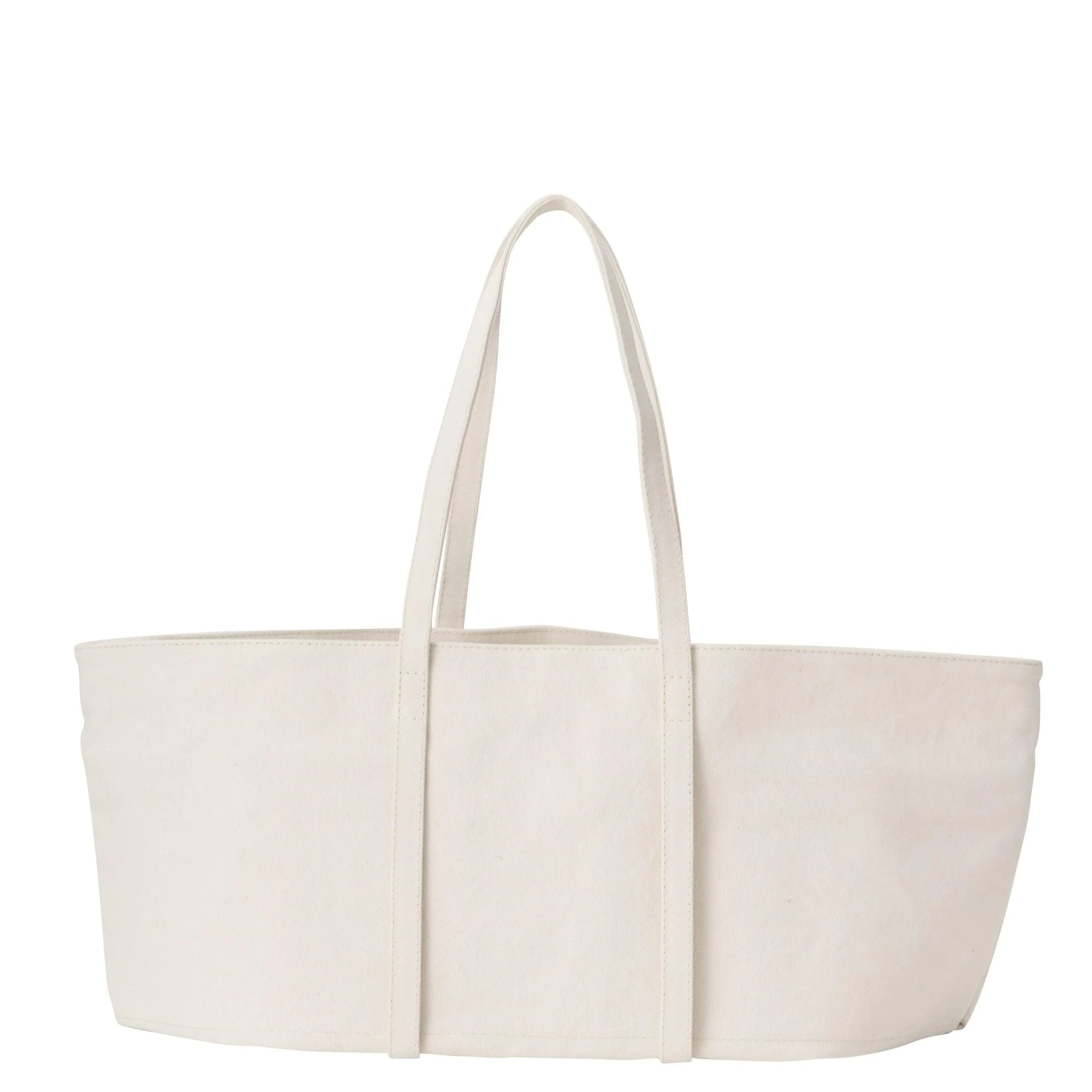 Large Washed Canvas 6 Pocket Tote in White by Amiacalva-Amiacalva-Idlewild-Cincinnati