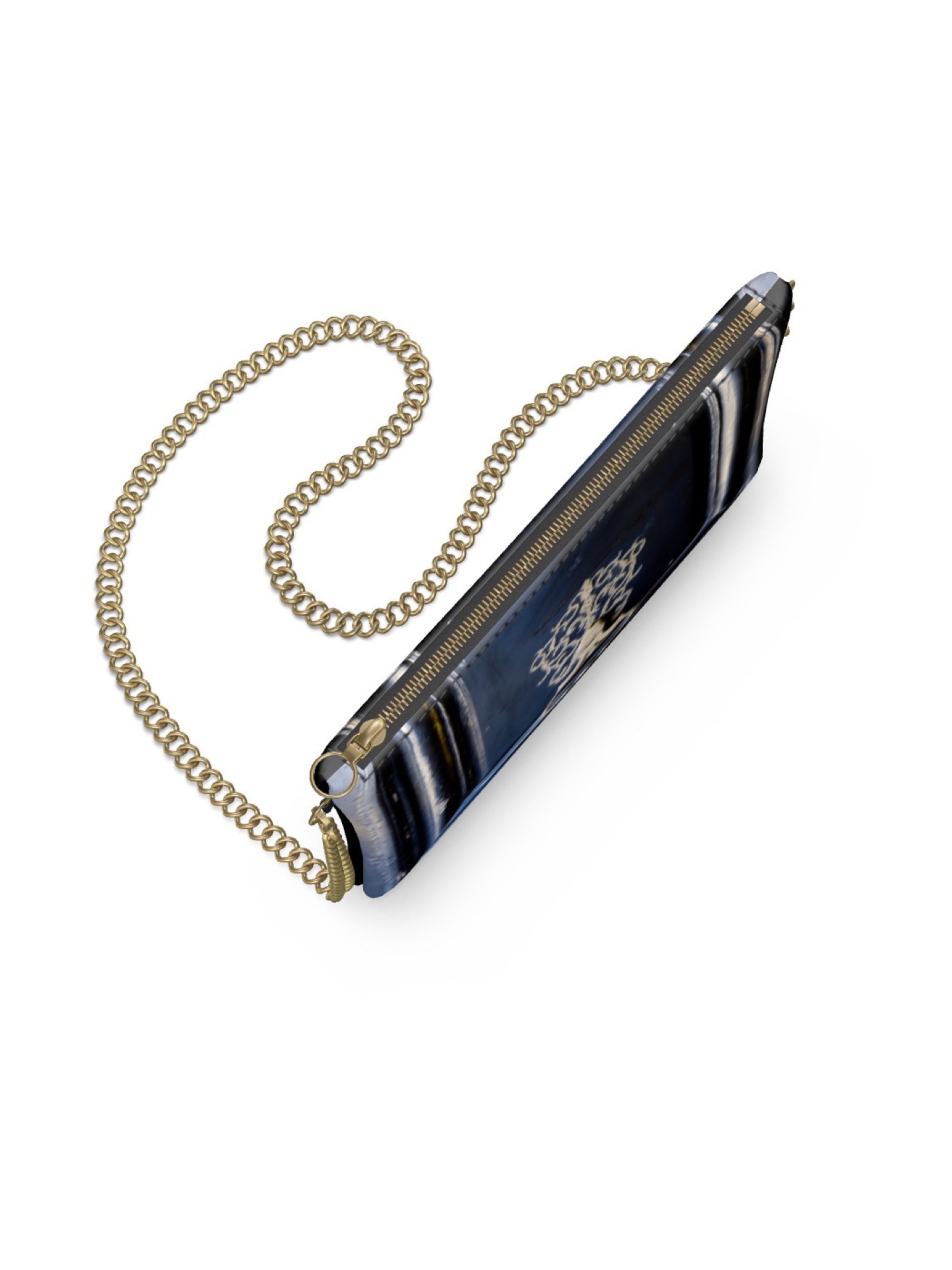 Leather Crossbody Bag in Black Parisian Door by Jessica Murray-Idlewild