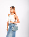 Leather Dagi Bag in Dusty Blue by Zilla Bags-Idlewild