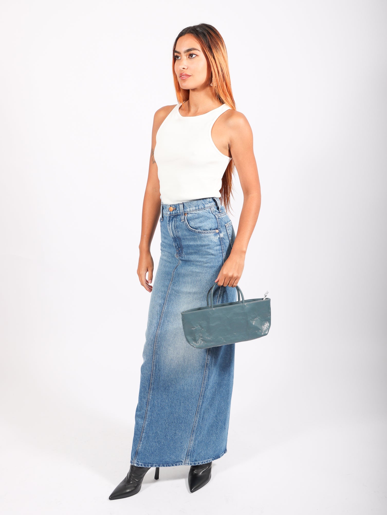 Leather Dagi Bag in Dusty Blue by Zilla Bags-Idlewild